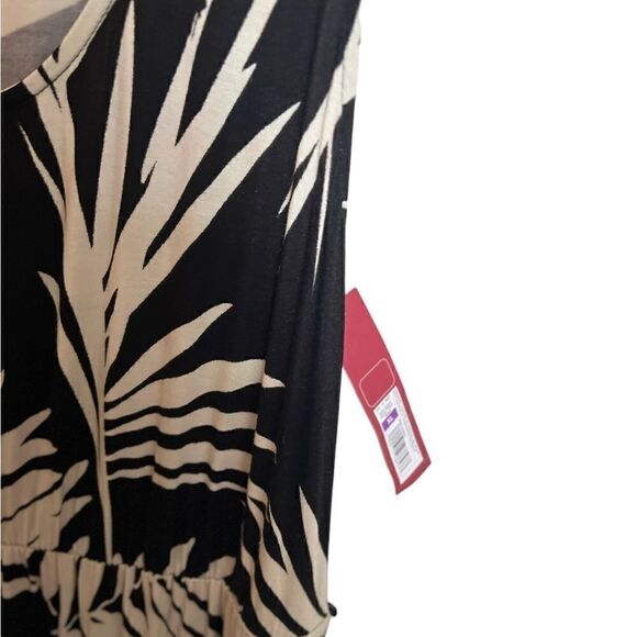 NWT Merona Black & Cream Palm Leaf Tank Maxi Dress Size XL - Picture 5 of 6